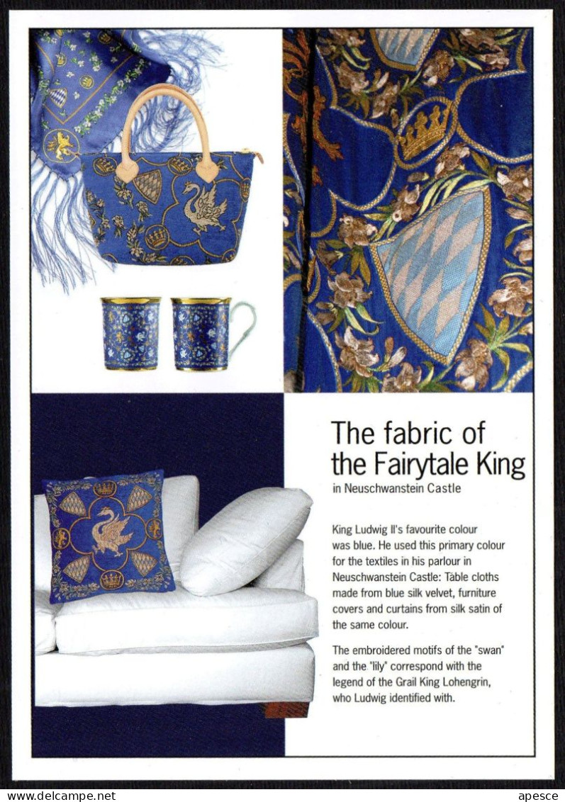 GERMANY - THE FABRIC OF THE FAIRYTALE KING IN NEUSCHWANSTEIN CASTLE - BAGS / ARMCHAIRS / MUGS - I - Moda