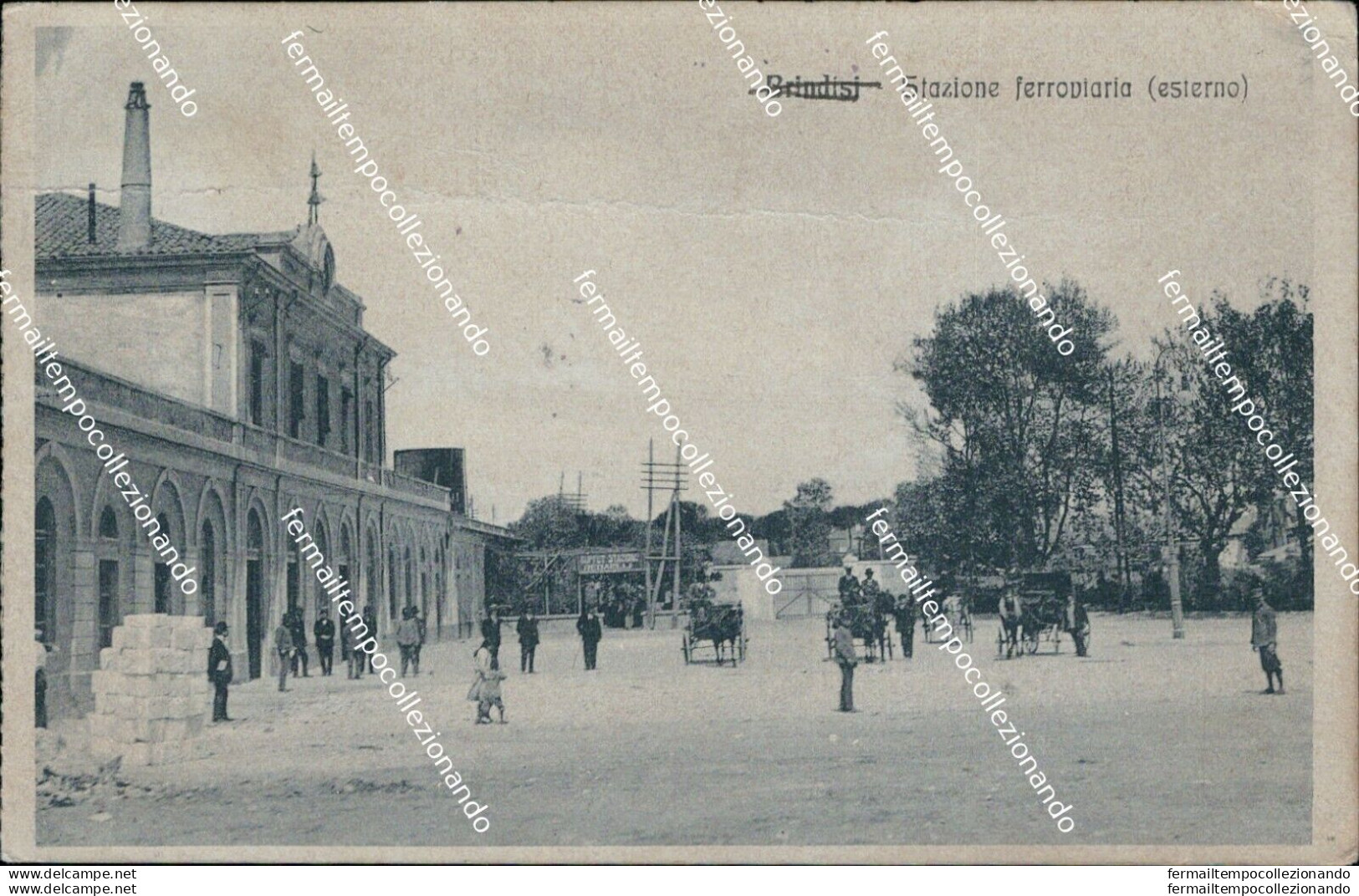 Cl454 Cartolina Brindisi Citta' Stazione Ferroviaria 1931 Puglia - Brindisi