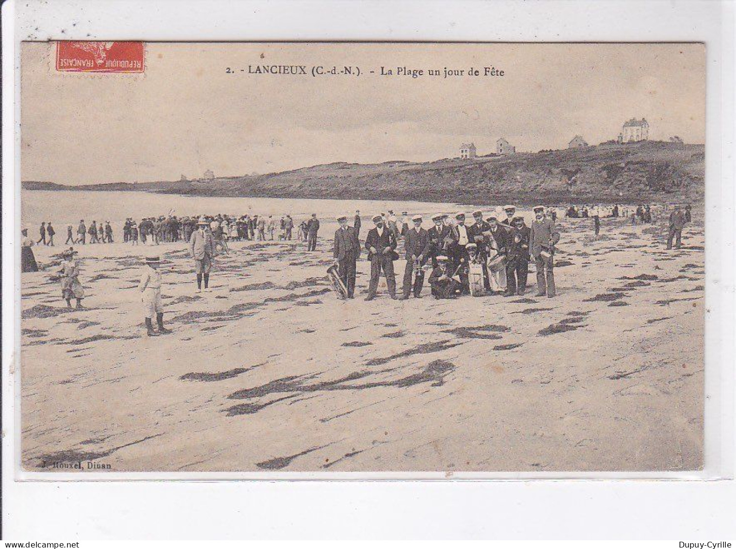 LANCIEUX: La Plage Un Jour De Fête, Cachet - état - Lancieux