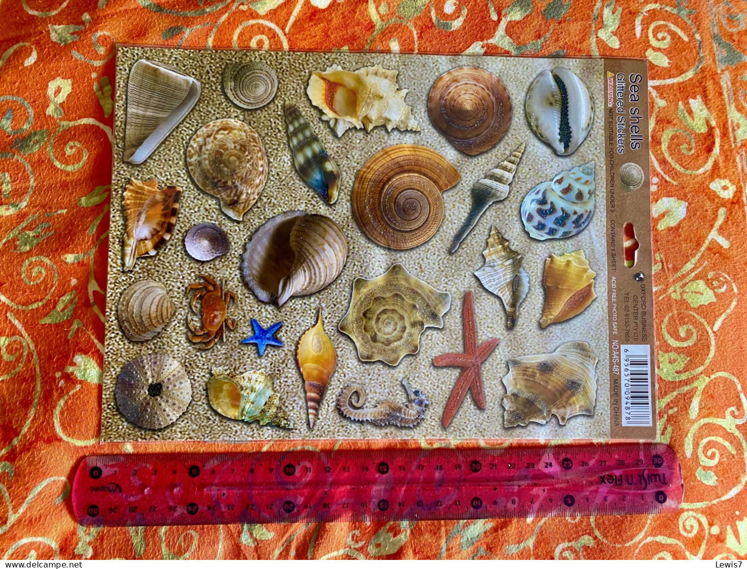 Autocollants / Stickers :  COQUILLAGES / SHELLS - Seashells & Snail-shells