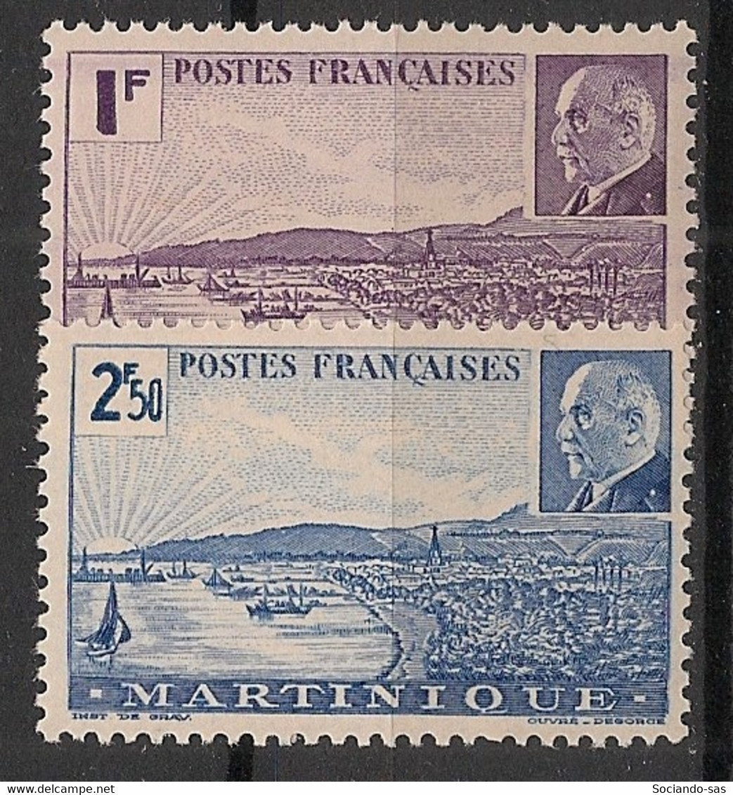 MARTINIQUE - 1941 - N°YT. 189 à 190 - Pétain - Neuf Luxe ** / MNH / Postfrisch - Neufs