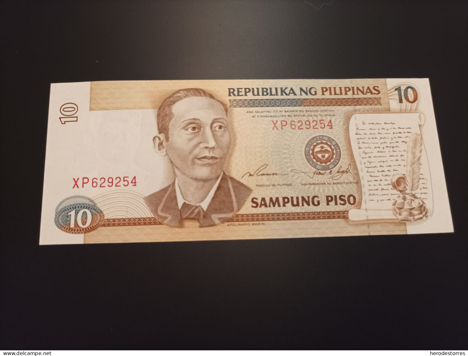 Billete Filipinas, 10 Piso, UNC - Philippines