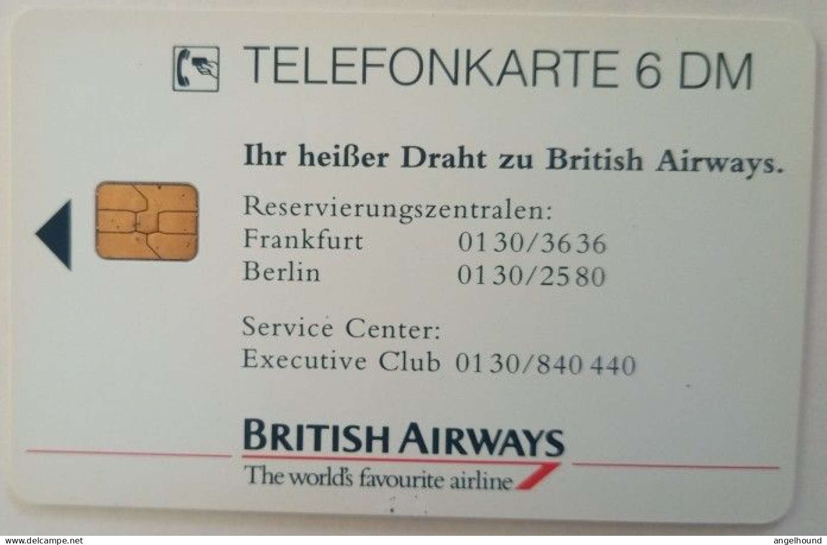 Germany DM 6 ODS O 1723 10.95 ( 16,500 Mintage ) - British Airways - O-Series: Kundenserie Vom Sammlerservice Ausgeschlossen