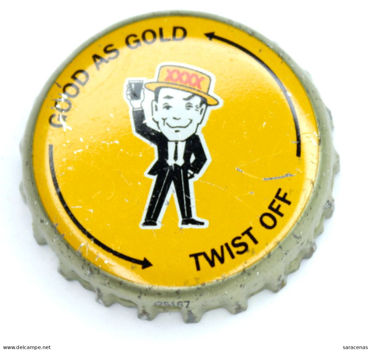 Australia XXXX Good As Gold Beer Bottle Cap - Cerveza