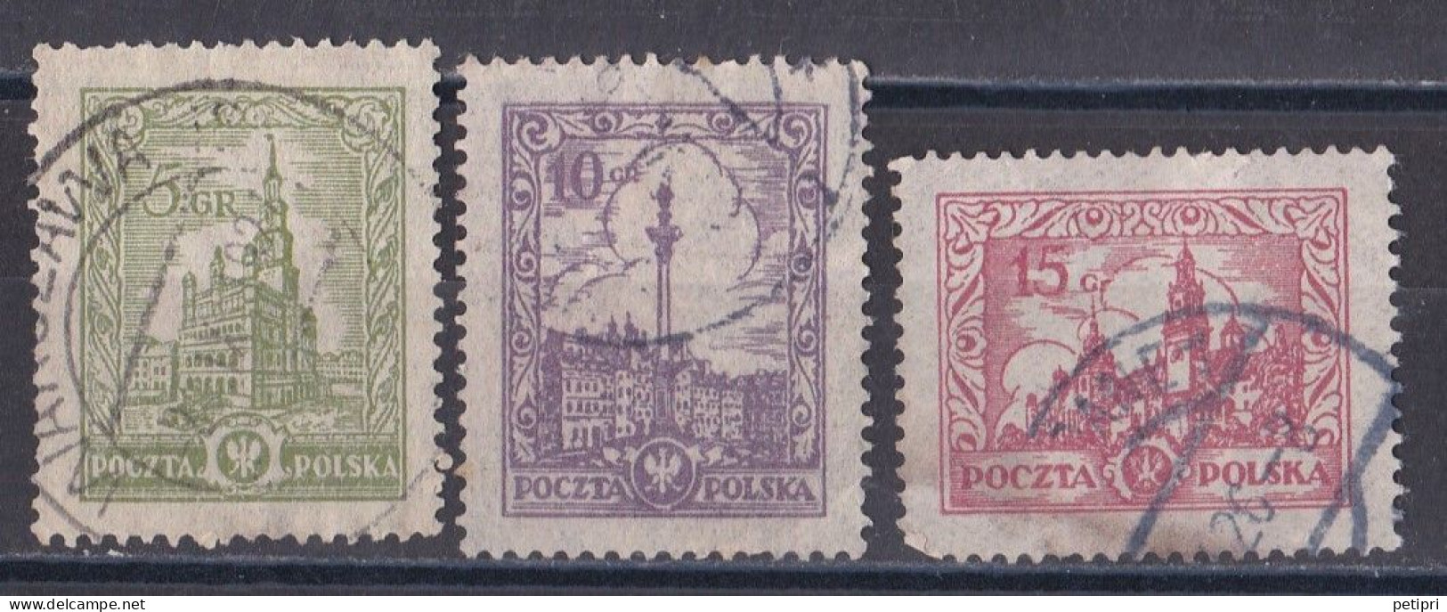 Pologne - République 1919  -  1939   Y & T N °  313   314  Et  315  Oblitérés - Gebruikt