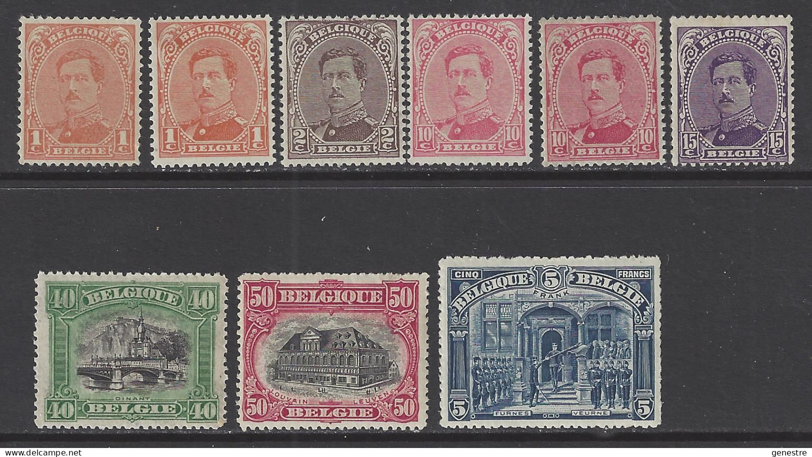 Belgique - 1915 - COB  Entre 135 Et 148 ** (MNH) - 1915-1920 Albert I.