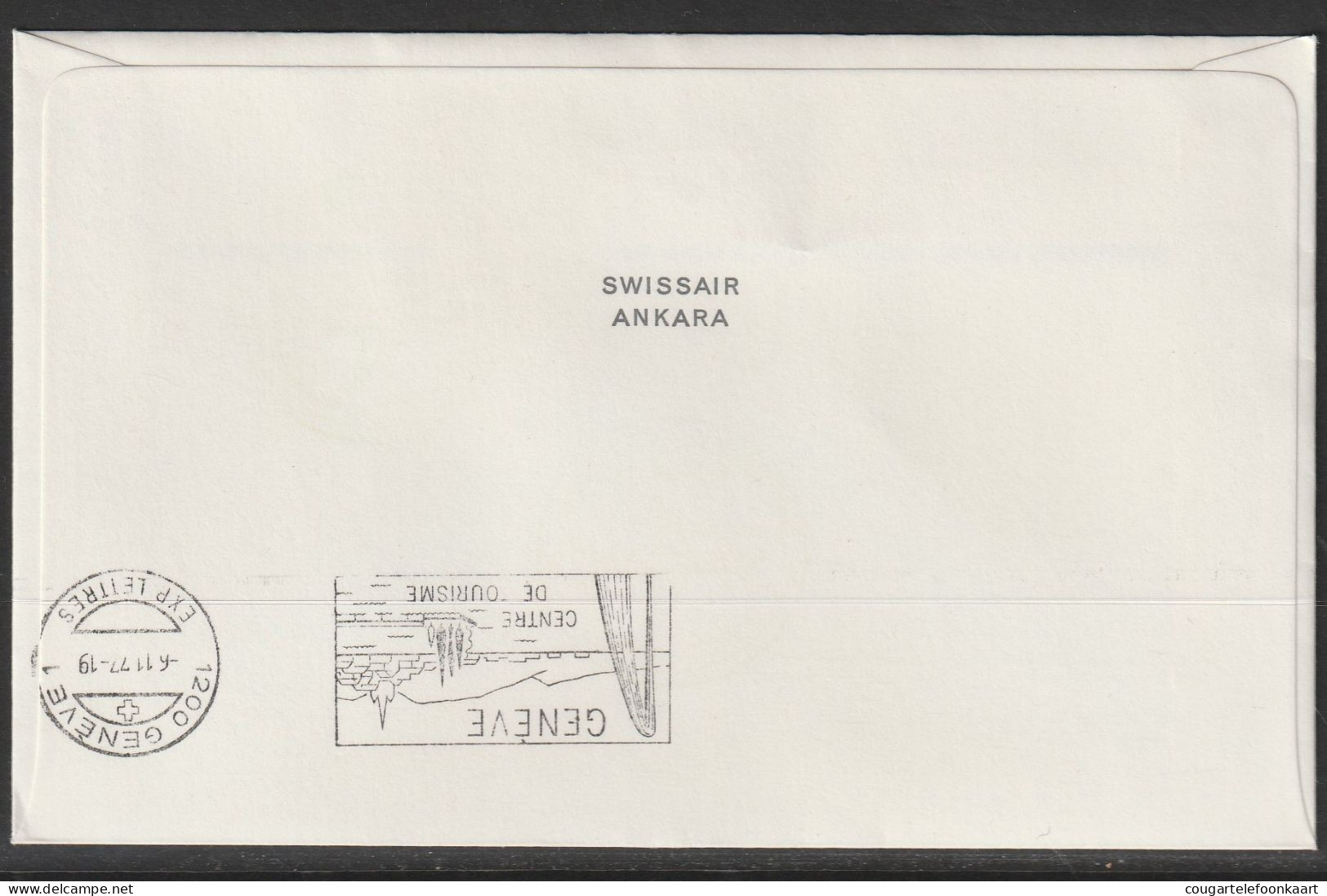 1977, Swissair, Erstflug, Ankara - Genf - Briefe U. Dokumente