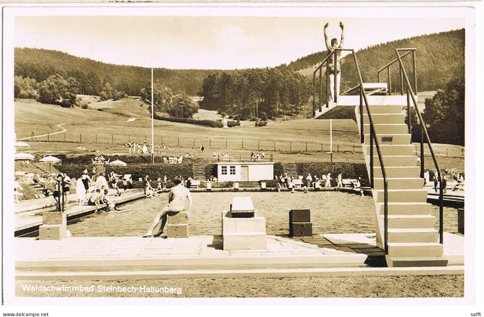 AK Steinbach-Hallenberg, Waldschwimmbad Um 1940 - Steinbach-Hallenberg