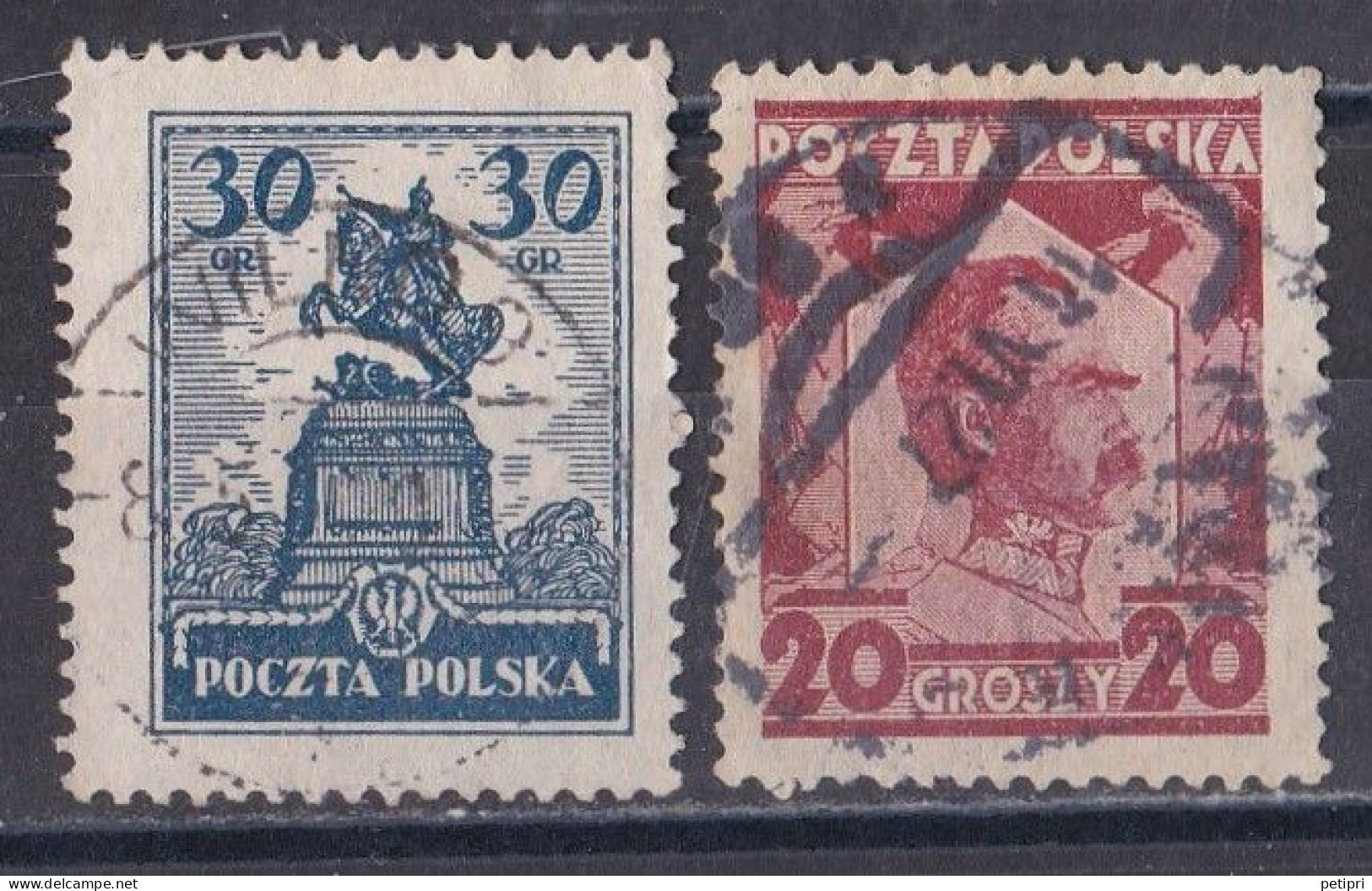 Pologne - République 1919  -  1939   Y & T N °  318  Et  332  Oblitéré - Gebruikt