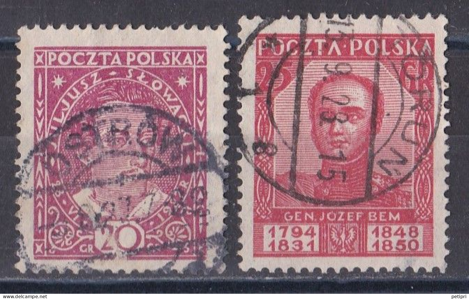 Pologne - République 1919  -  1939   Y & T N °  333  Et  342  Oblitérés - Gebruikt
