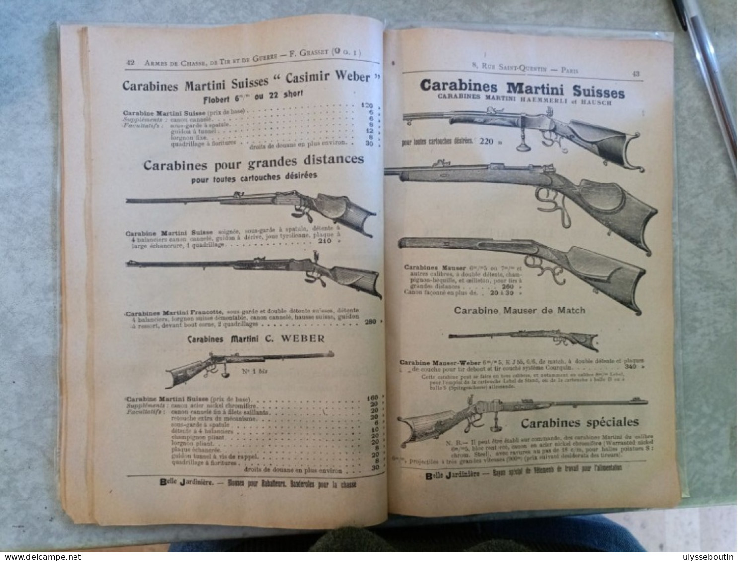 Catalogue Armes Et Munitions F.Grasset Paris 1910 - Francia