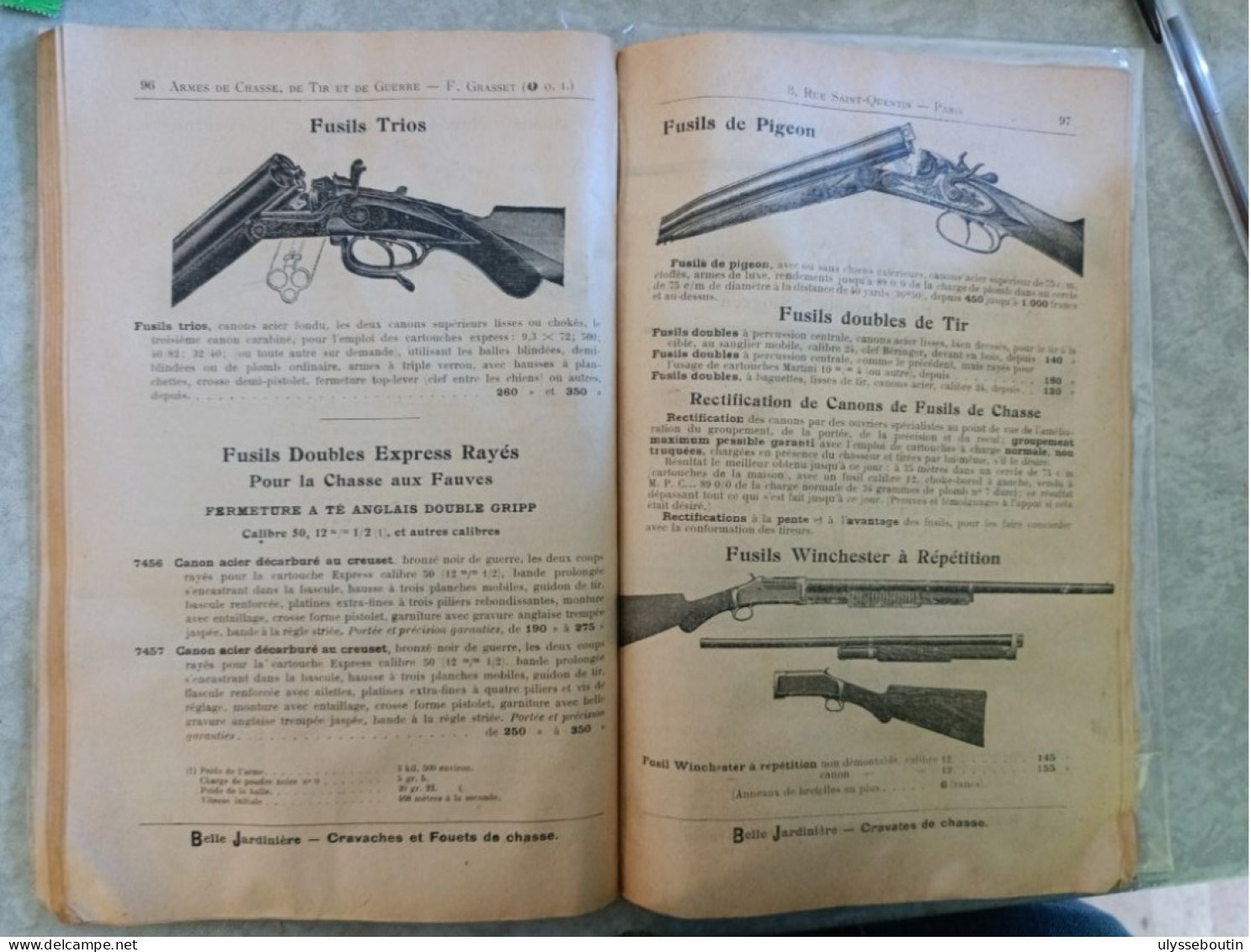 Catalogue Armes Et Munitions F.Grasset Paris 1910 - Frankrijk