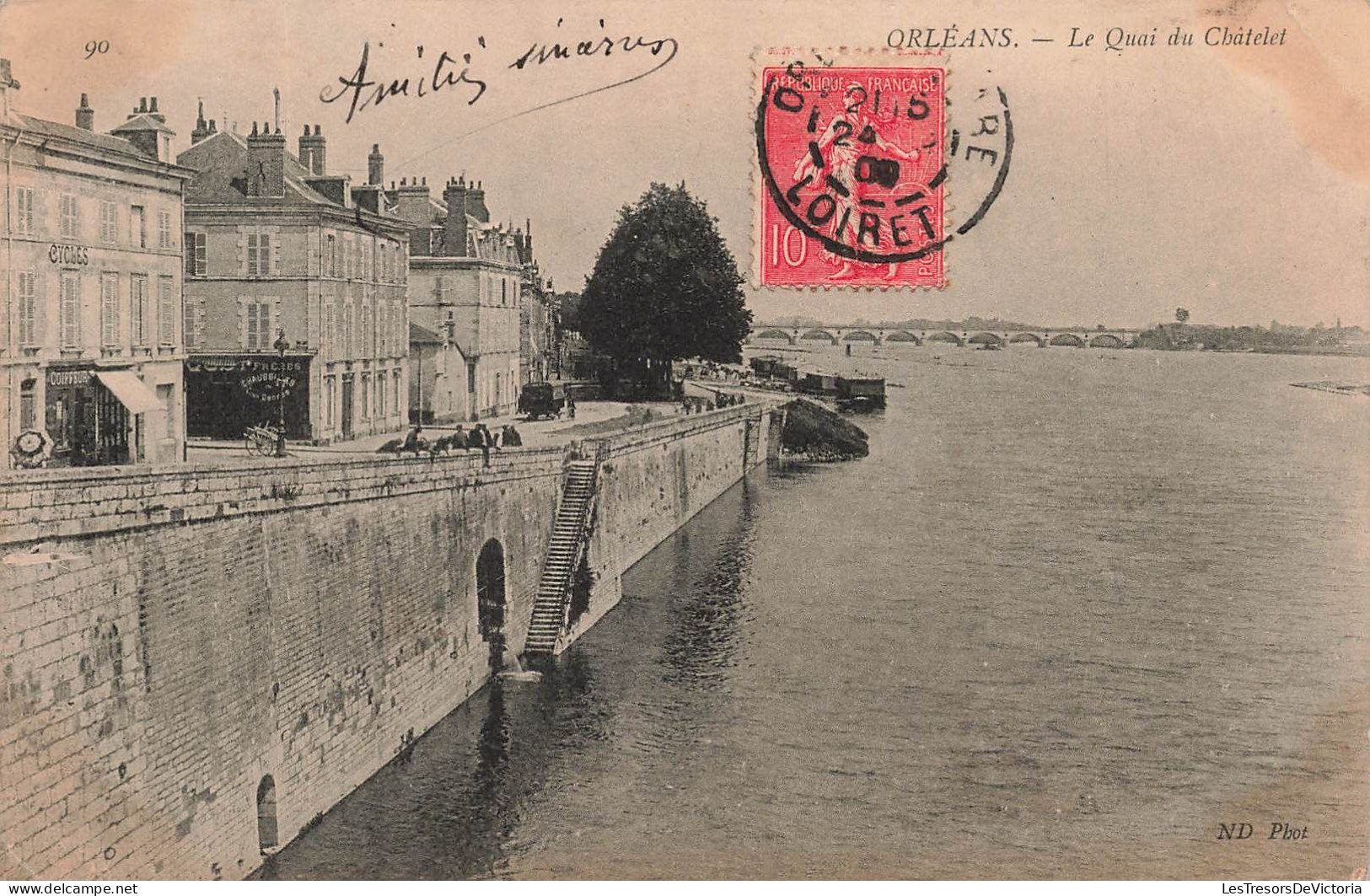 FRANCE - Orléans - Vue Panoramique Sur Le Quai Du Châtelet - Vue Sur La Mer - Animé - Carte Postale Ancienne - Orleans