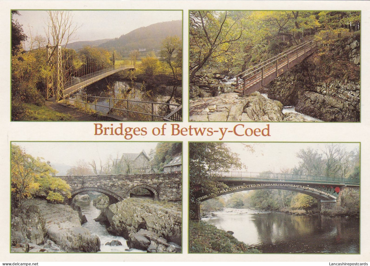 Postcard Bridges Of Betws Y Coed North Wales  My Ref B26463 - Puentes