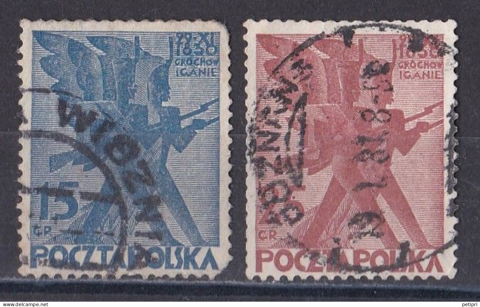 Pologne - République 1919  -  1939   Y & T N °  352  Et  353    Oblitérés - Gebraucht