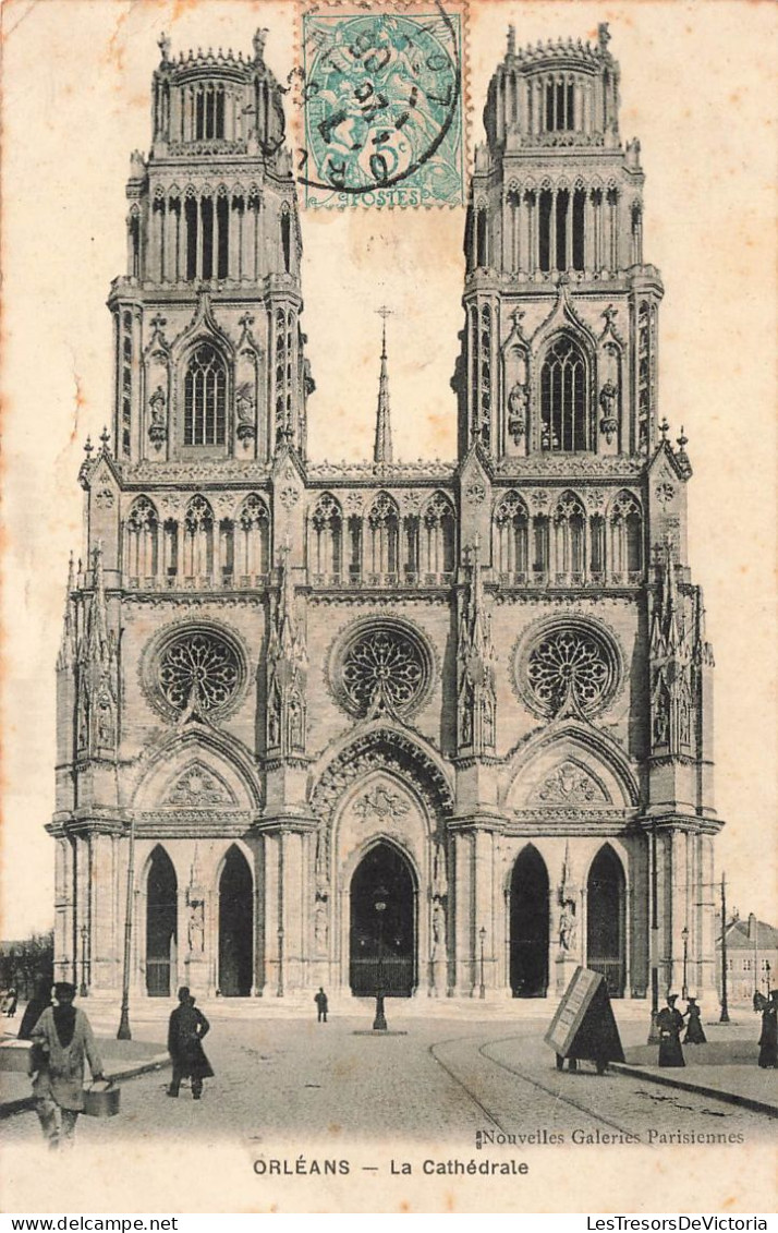 FRANCE - Orléans - Vue De La Cathédrale - Vue De Face - Animé - Nouvelles Galeries Parisiennes - Carte Postale Ancienne - Orleans