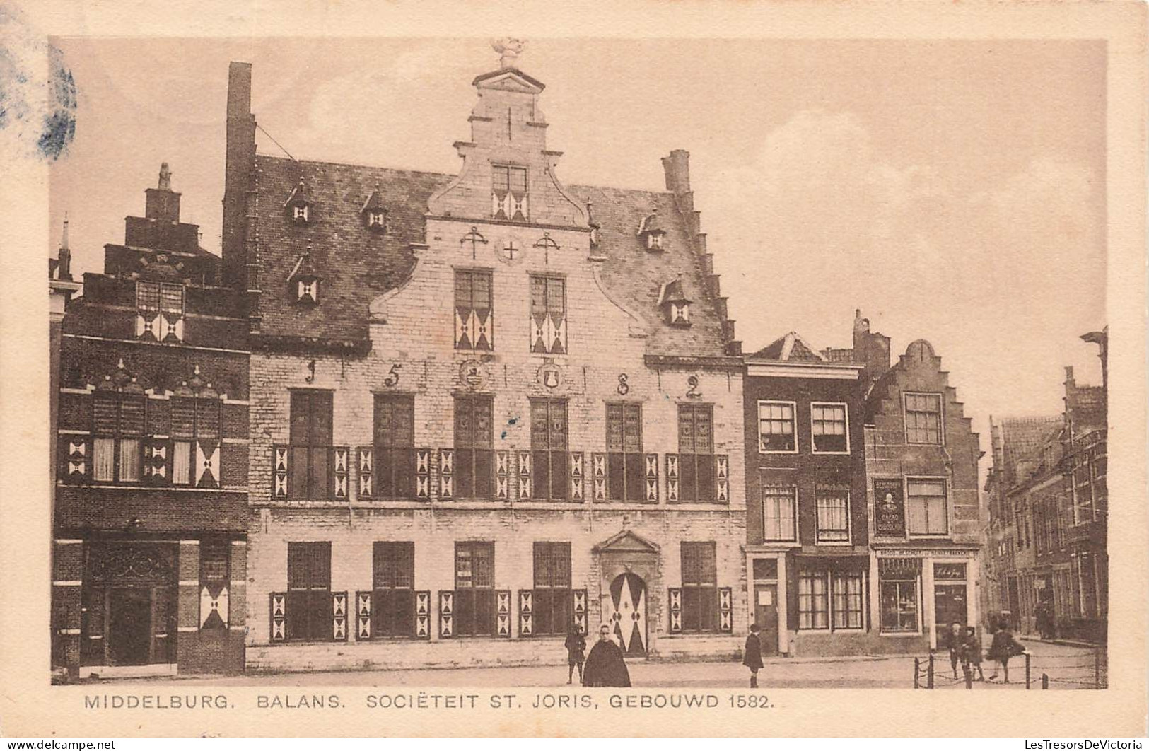 PAYS-BAS - Middelbourg - Balans - Sociëteit St. Joris - Gebouwd 1582 - Carte Postale Ancienne - Middelburg