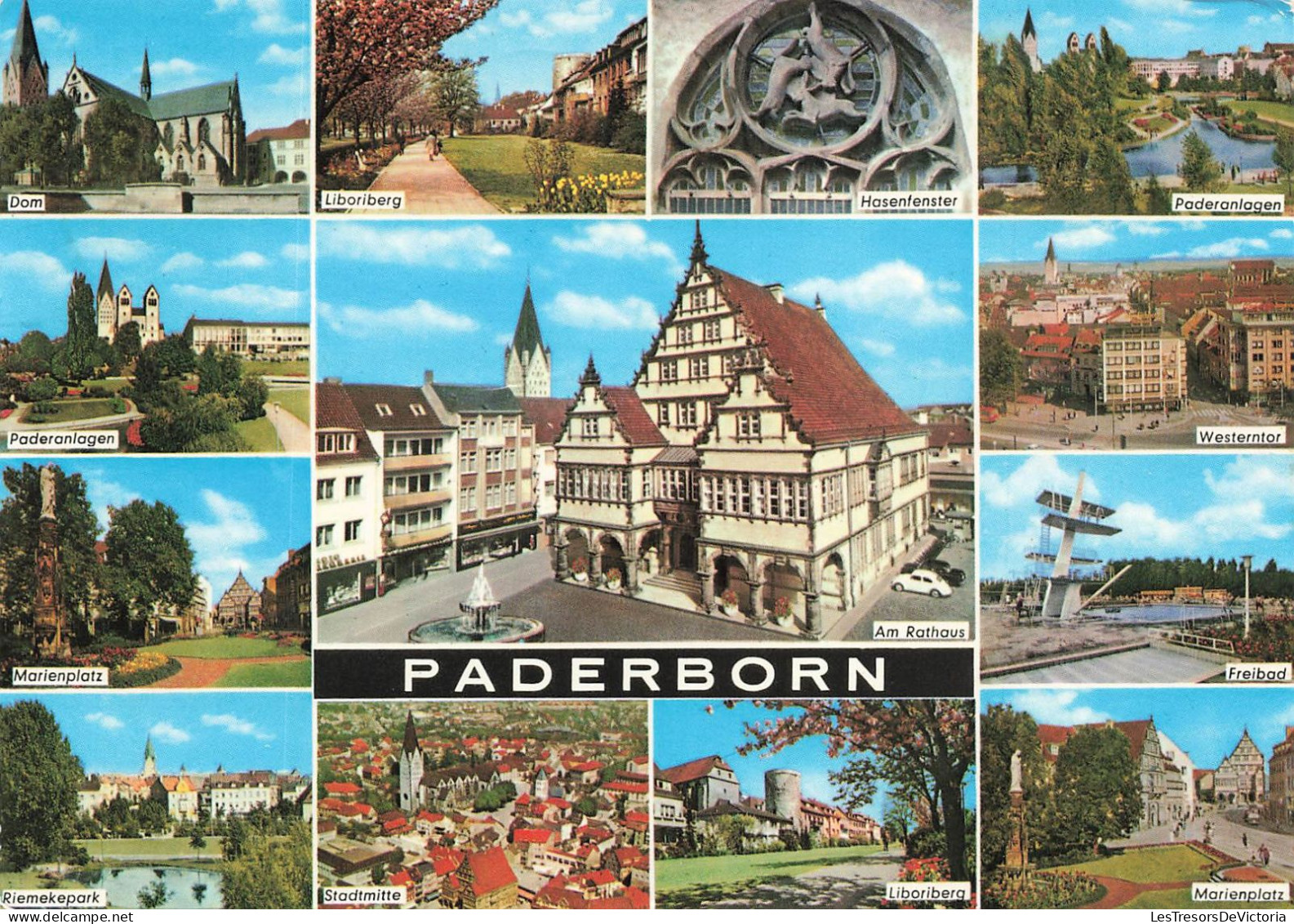 ALLEMAGNE - Padervorn - Multivues - Am Rathaus - Liboriberg - Hasenfenster - Dom - Carte Postale - Paderborn