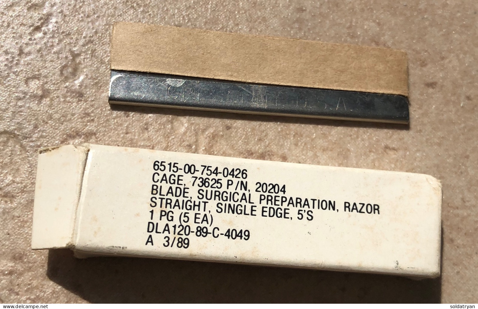 Lame De Rasoir Us Blade Surgical Preparation Razor (military Viet Nam Golf Ww2) - Armas Blancas