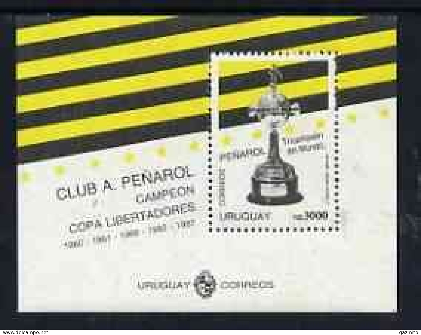 Uruguay 1992, Penarol Football World Club Champion, Block - Unused Stamps