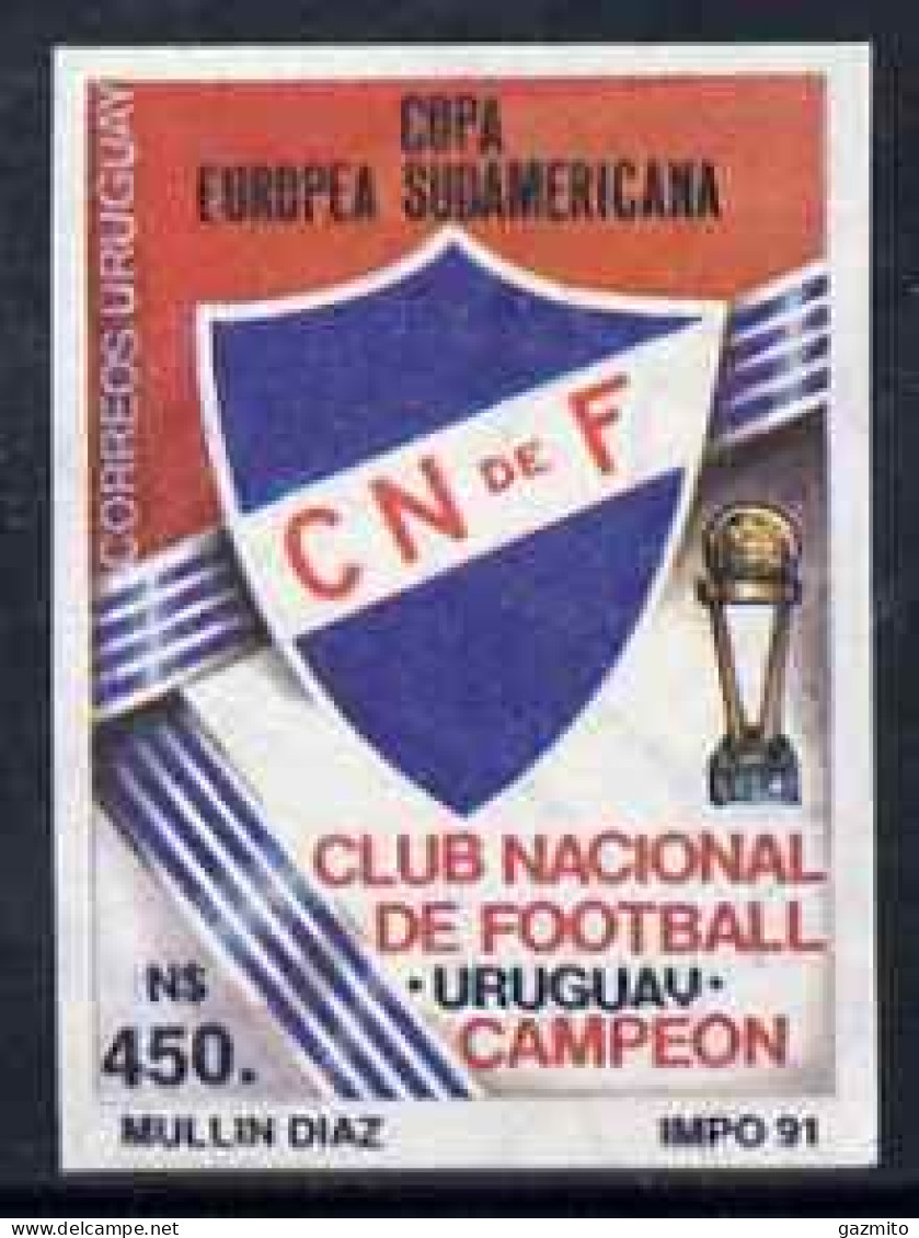 Uruguay 1991, National Football League Cup Winners, Club Badge, 1Val IMPERFORATED - Nuovi