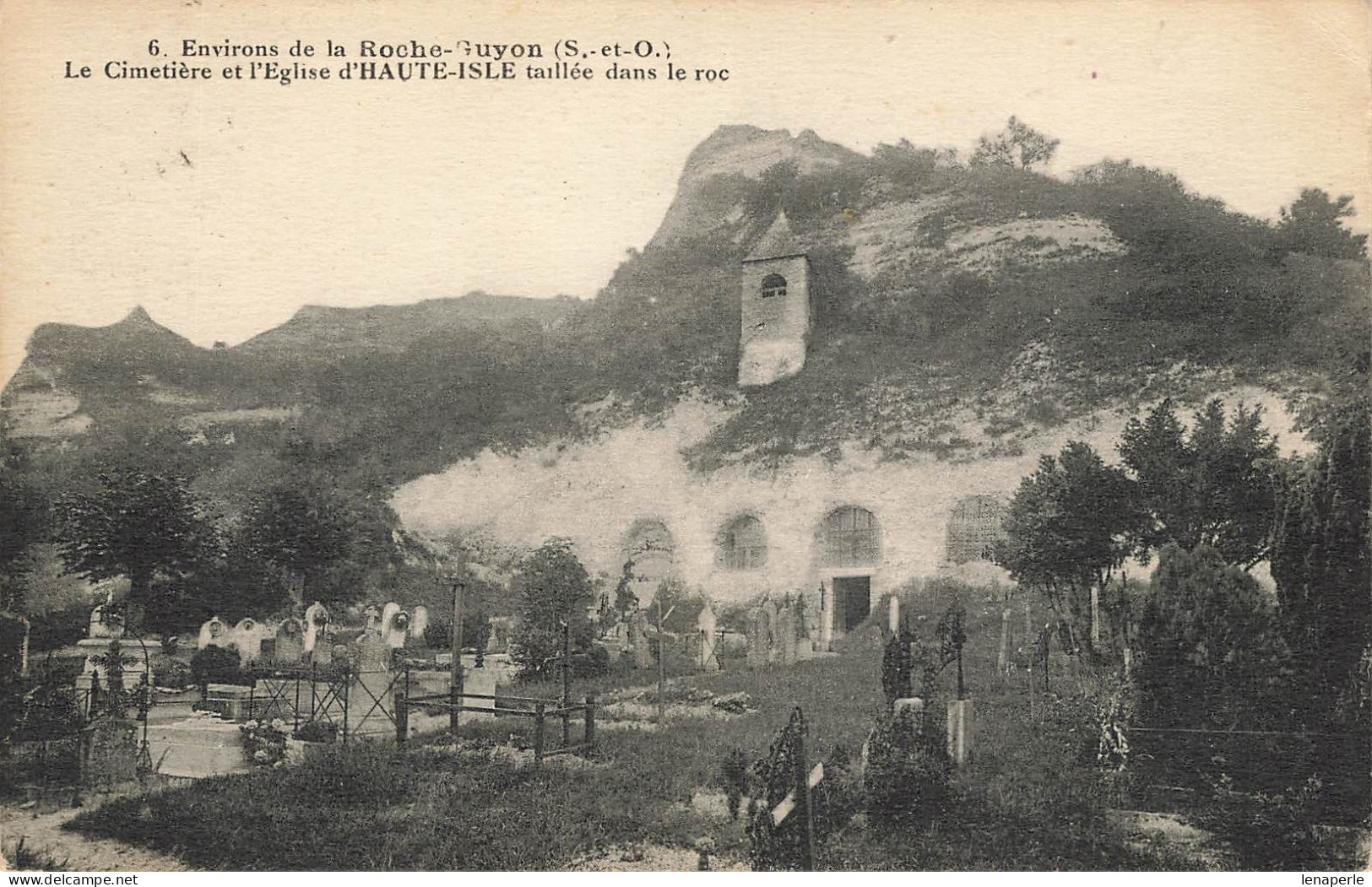 D4938 Environs De La Roche Guyon Le Cimetière Et L'église D'haute Isle - Haute-Isle