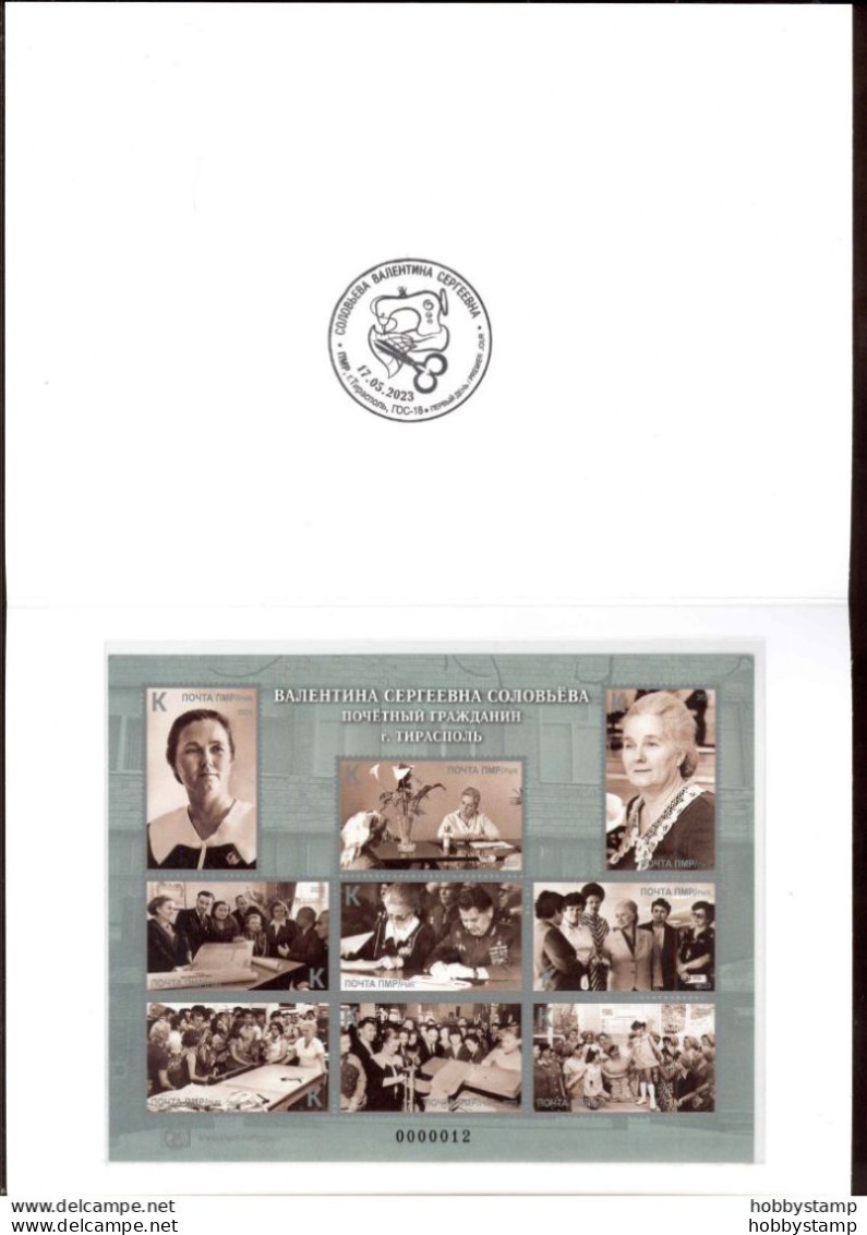 Label Transnistria 2023 Honorary Citizen Of Tiraspol Solovieva V.S. Sheet**MNH Self-adhesive In Booklet - Vignettes De Fantaisie