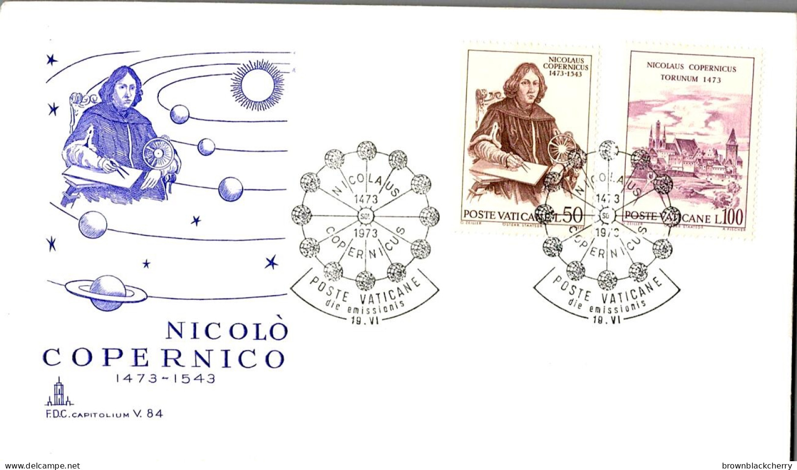 Vatican Copernicus Fdc Science Of Planetary Motion Galaxy Stars Milky Way - Astronomy