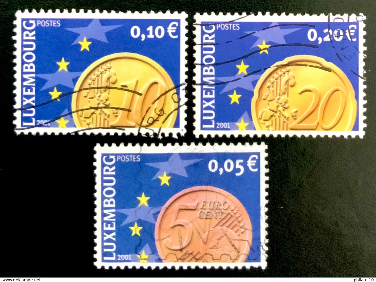 2001 LUXEMBOURG PIÈCES EN EURO - OBLITERE - Gebruikt