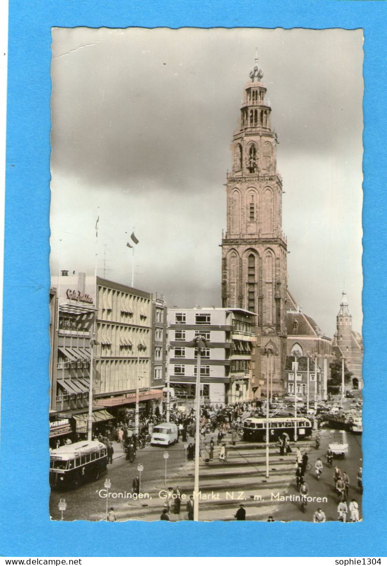 GRONINGEN - Grote Markt N.Z. M. Martinitoren - 1959 - Groningen