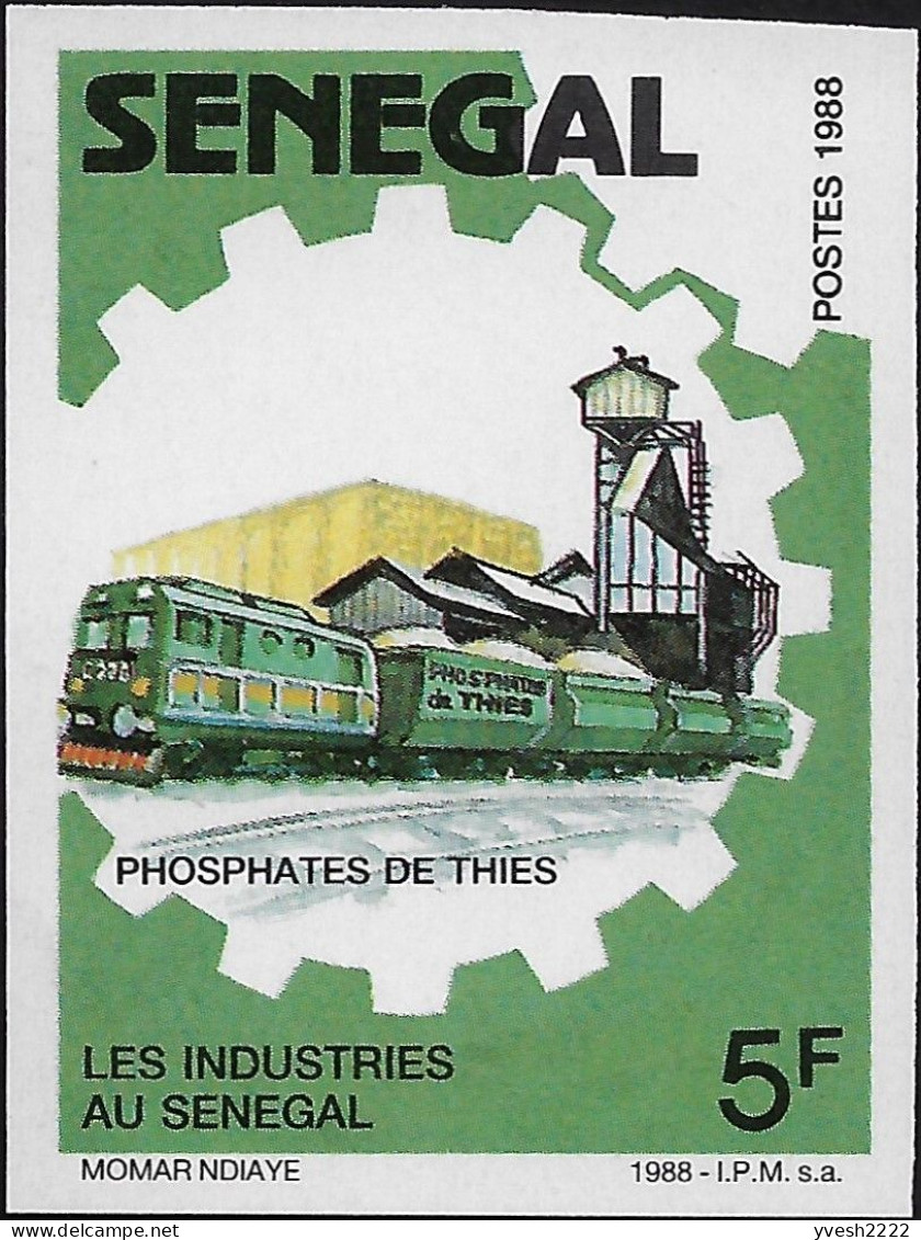 Sénégal 1988 Y&T 772 à 775 Non Dentelés. Industries : Phosphates De Thies (train), Chimie, Raffinerie De Mbao - Oil