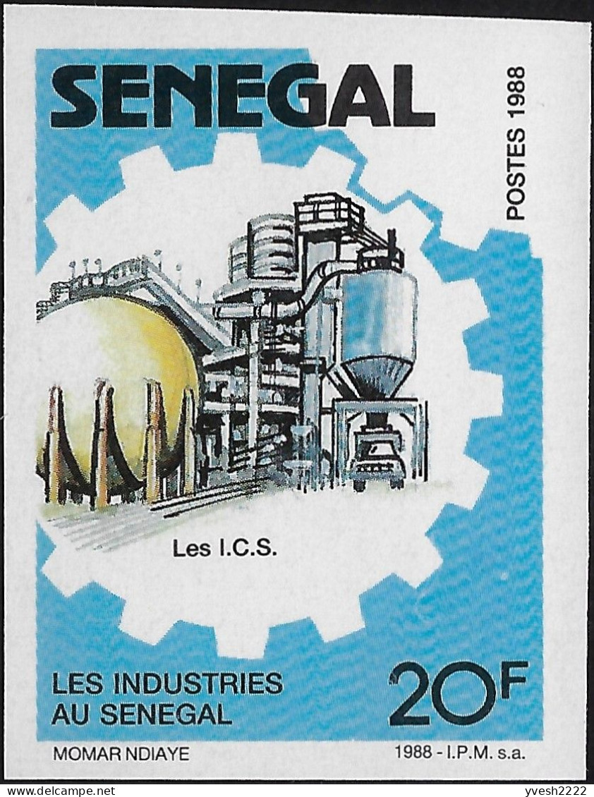 Sénégal 1988 Y&T 772 à 775 Non Dentelés. Industries : Phosphates De Thies (train), Chimie, Raffinerie De Mbao - Pétrole