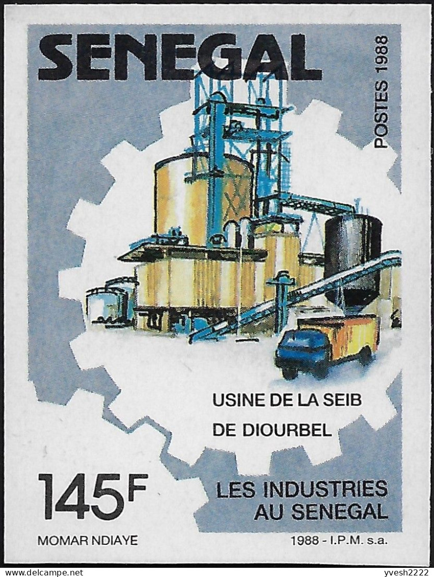 Sénégal 1988 Y&T 772 à 775 Non Dentelés. Industries : Phosphates De Thies (train), Chimie, Raffinerie De Mbao - Pétrole