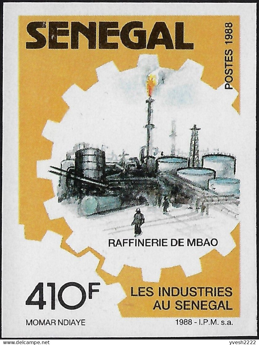 Sénégal 1988 Y&T 772 à 775 Non Dentelés. Industries : Phosphates De Thies (train), Chimie, Raffinerie De Mbao - Pétrole