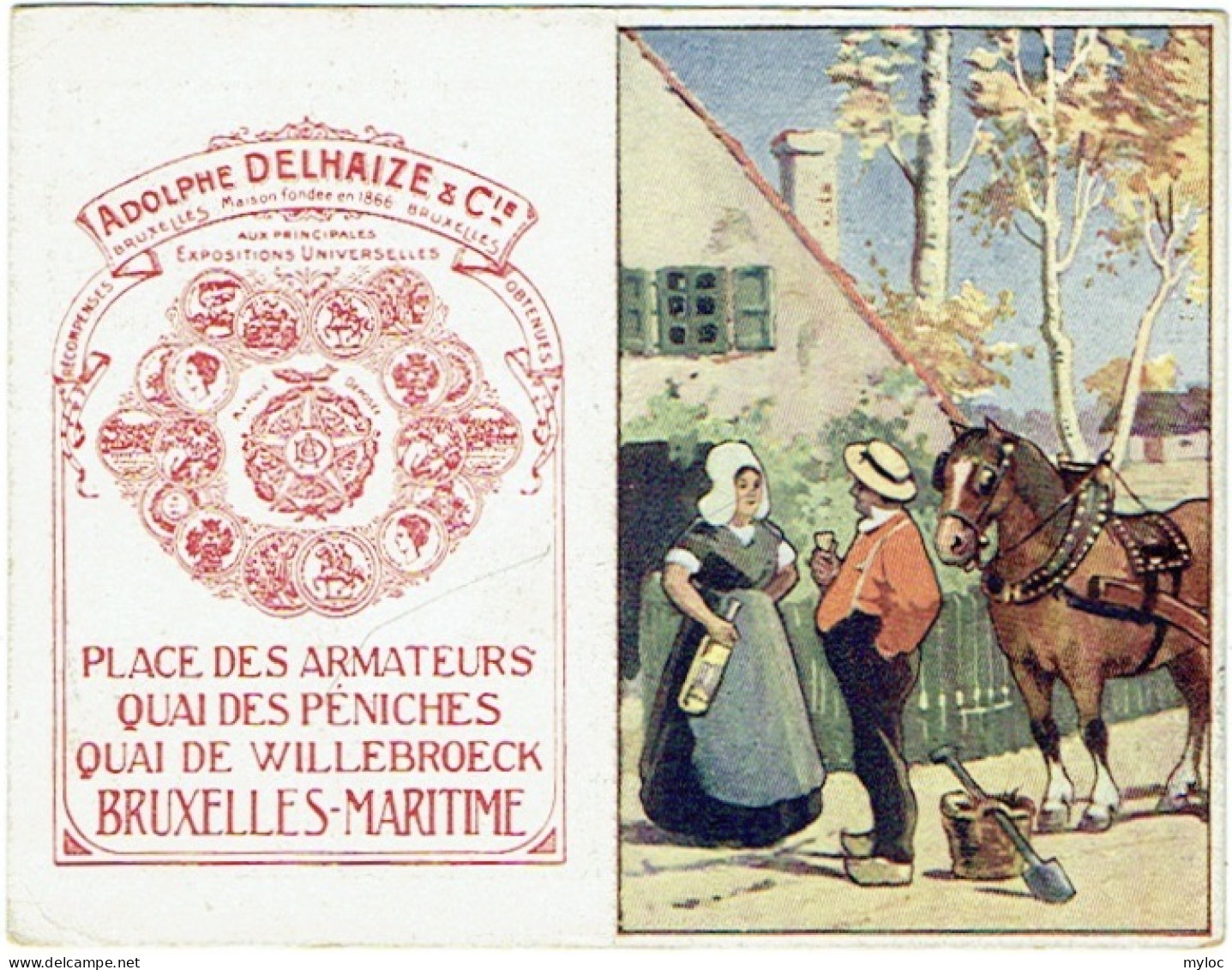 Calendrier Adolphe Delhaize.  Bruxelles 1918. - Kleinformat : 1901-20