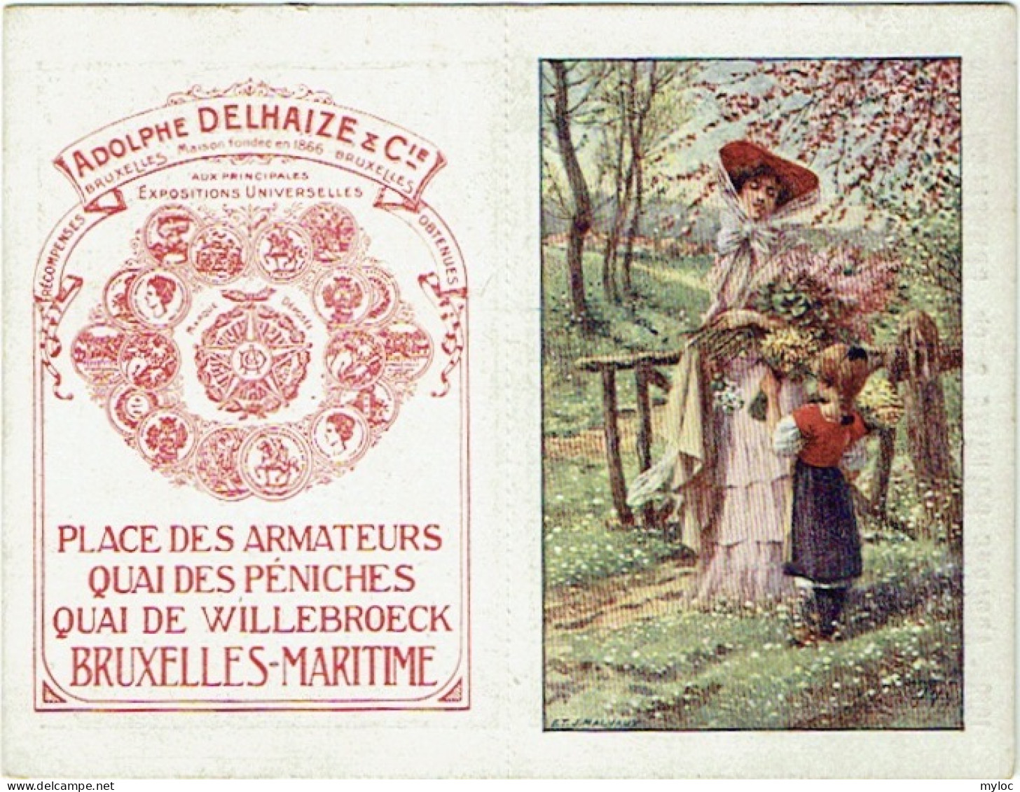 Calendrier Adolphe Delhaize.  Bruxelles 1918. - Small : 1901-20