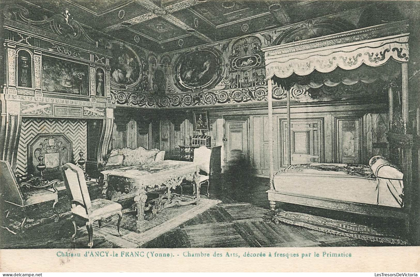 FRANCE - Château D'Ancy Le Franc (Yonne) - Chambre Des Arts -décorée à Fresques Par Le Primatrice-Carte Postale Ancienne - Ancy Le Franc