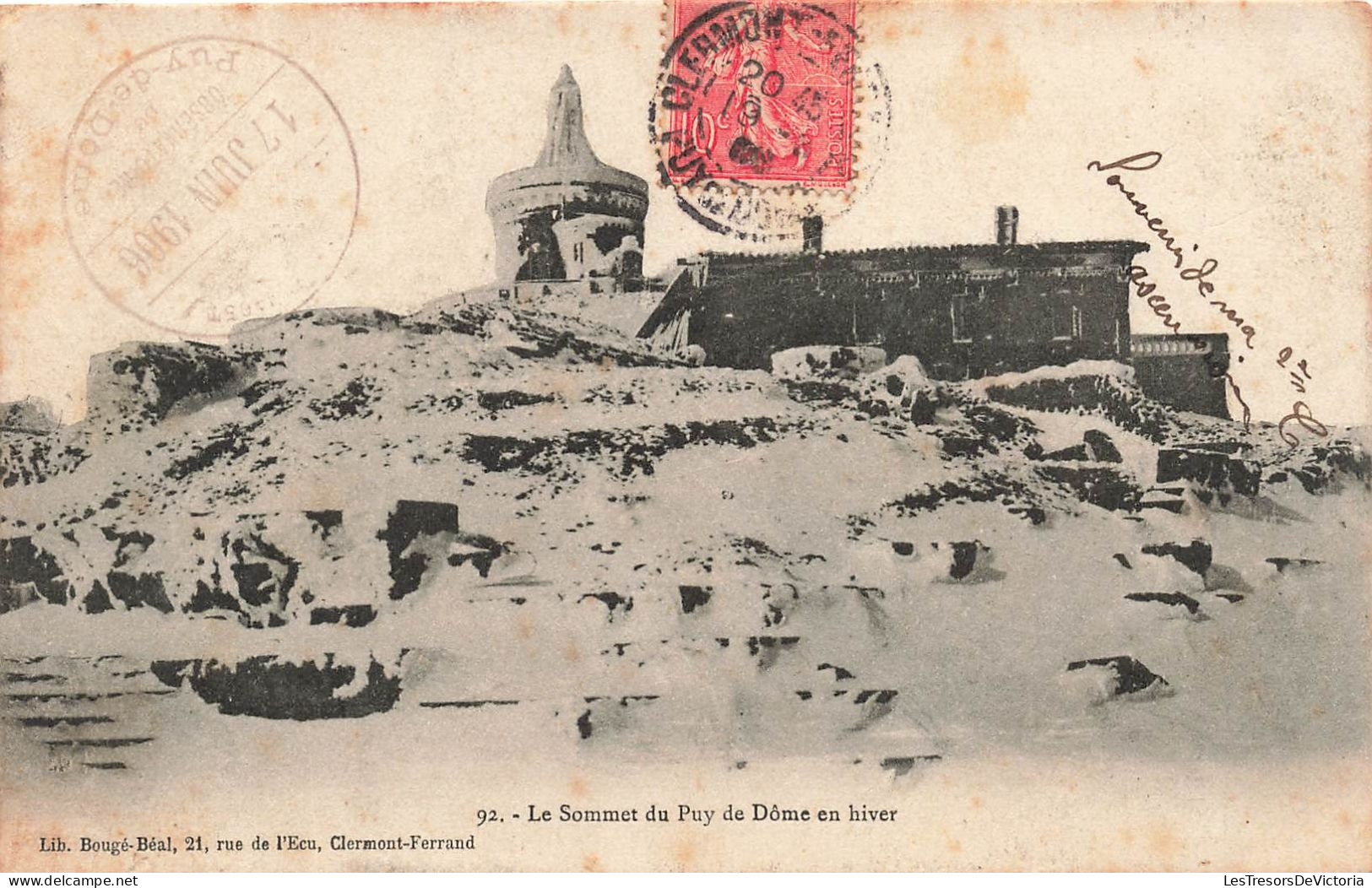 FRANCE - Le Sommet Du Puy De Dôme En Hiver - Vue Générale - Neige - Enneigé - Carte Postale Ancienne - Autres & Non Classés