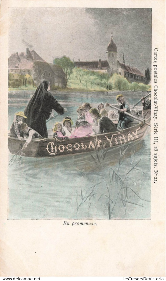 FANTAISIES - En Promenade - En Barque - Enfants - Animé - Carte Postale Ancienne - Other & Unclassified