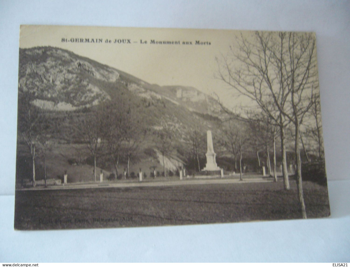 ST GERMAIN DE JOUX  01 AIN LE MONUMENT AUX MORTS CPA1946 - Monuments Aux Morts