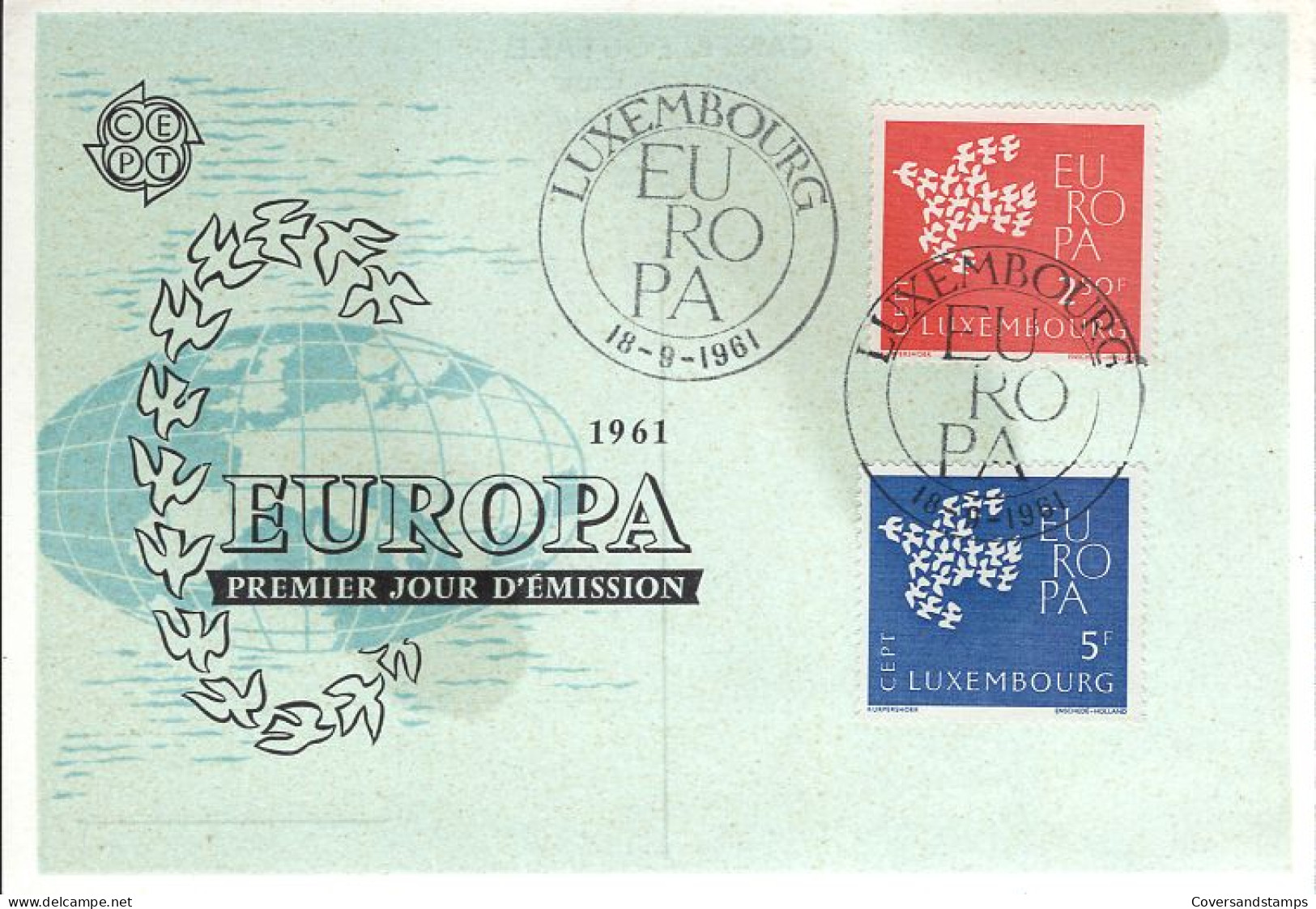  Luxembourg - Carte Postale - Europa CEPT 1961 - 1961