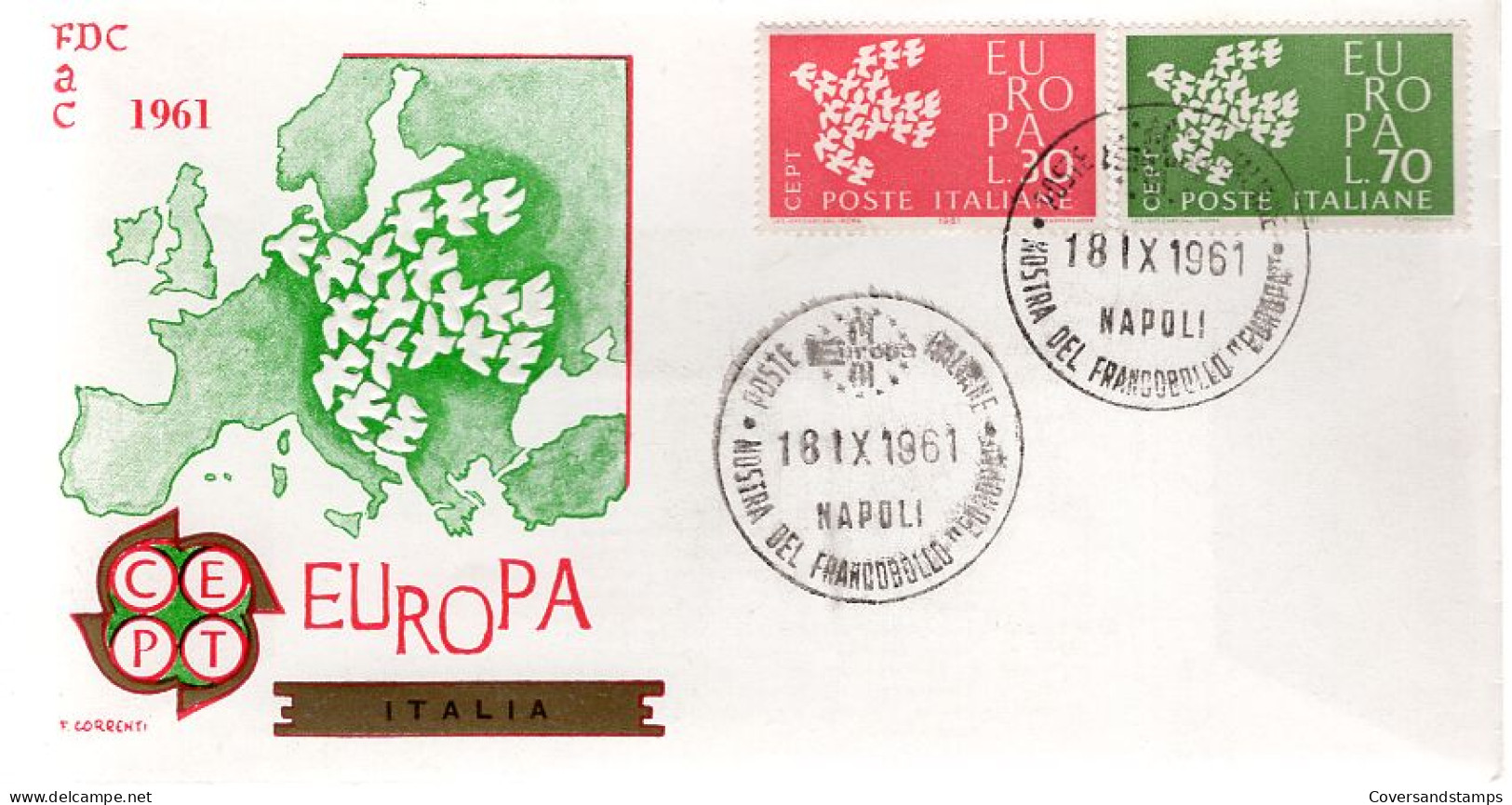  Italië - FDC - Europa CEPT 1961 - 1961