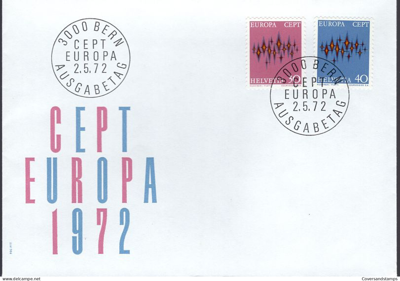   Zwitserland- FDC - Europa CEPT 1972 - 1972