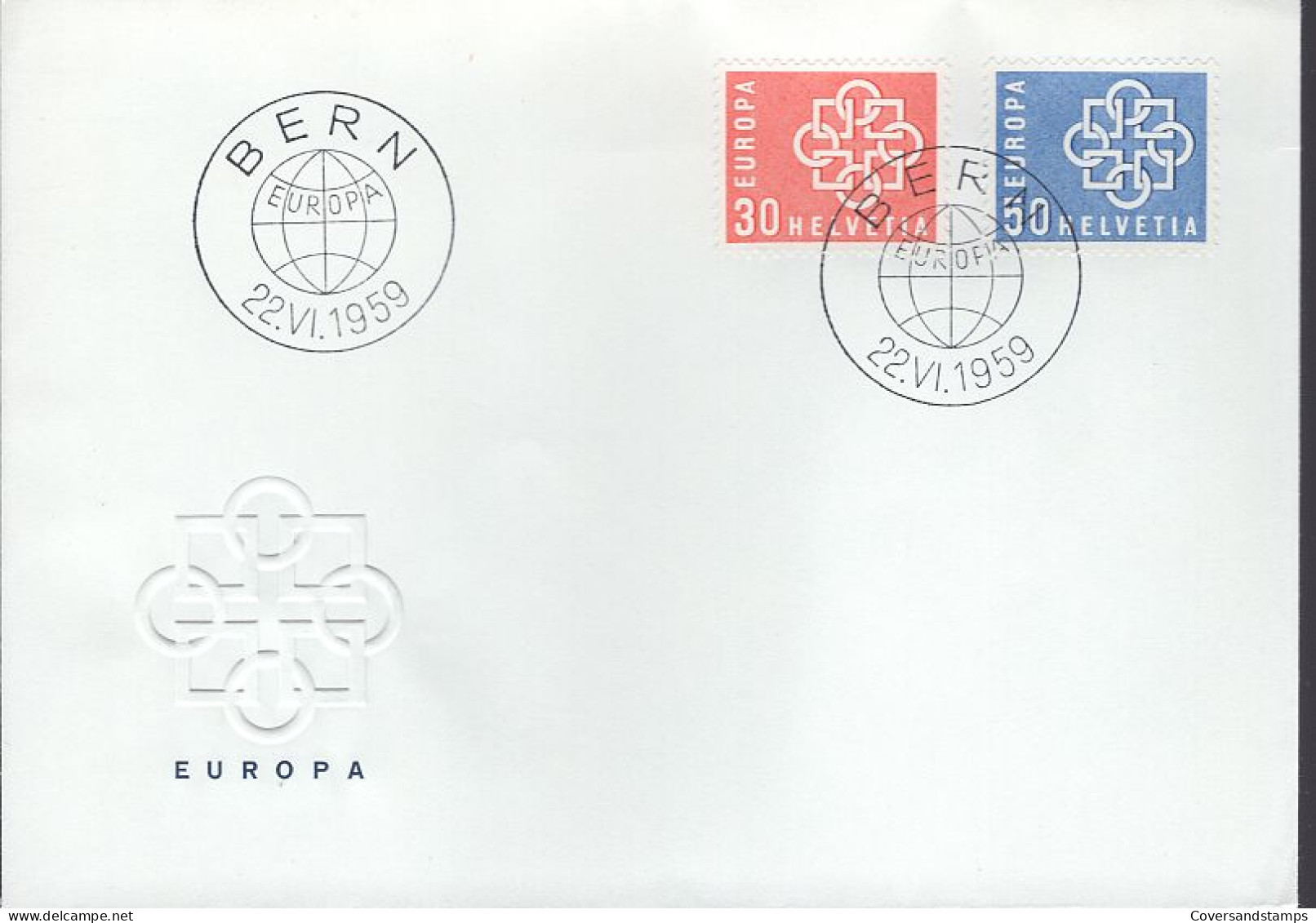   Zwitserland - FDC - Europa CEPT 1959 - 1959
