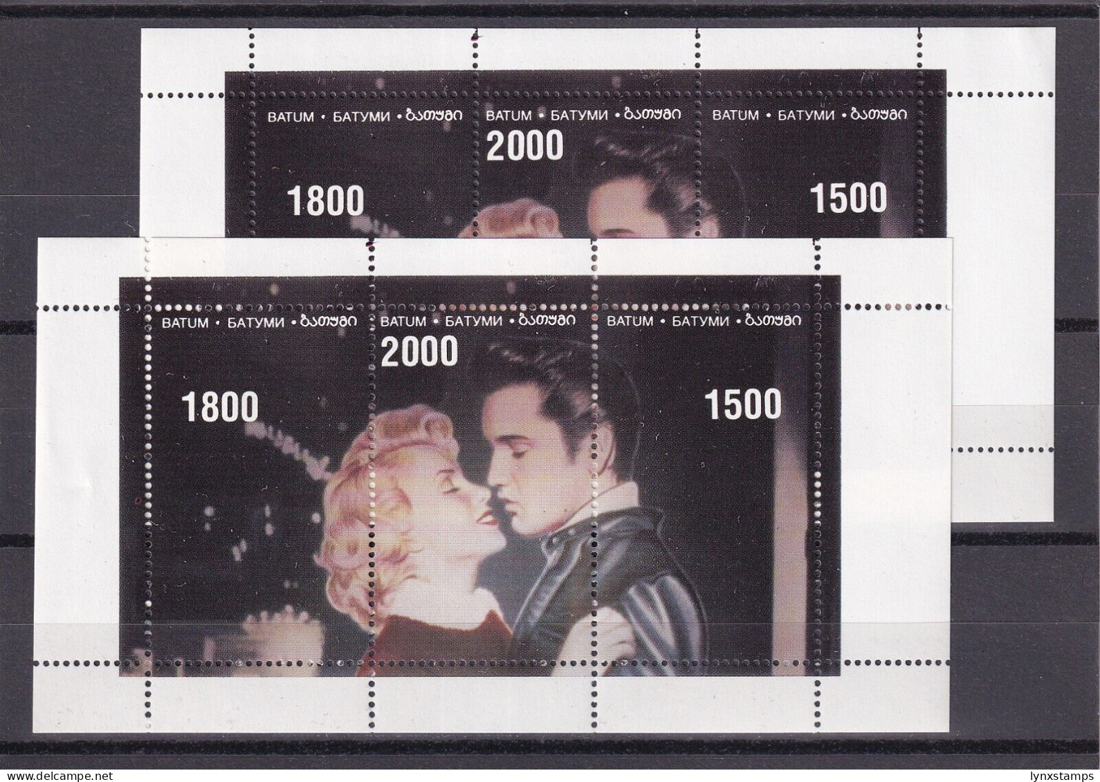 SA05 Batumi Georgia 1995 Marylin Monroe And Elvis Presley Cinderella Blocks - Cinderellas