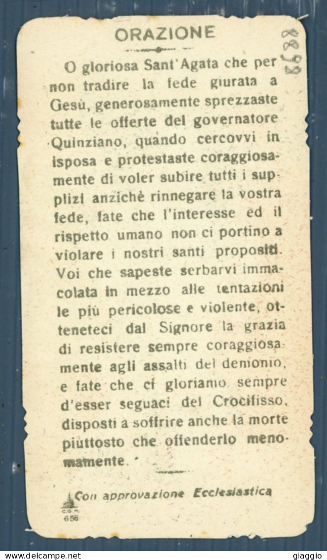 °°° Santino N. 8898 - S. Agata °°° - Religión & Esoterismo