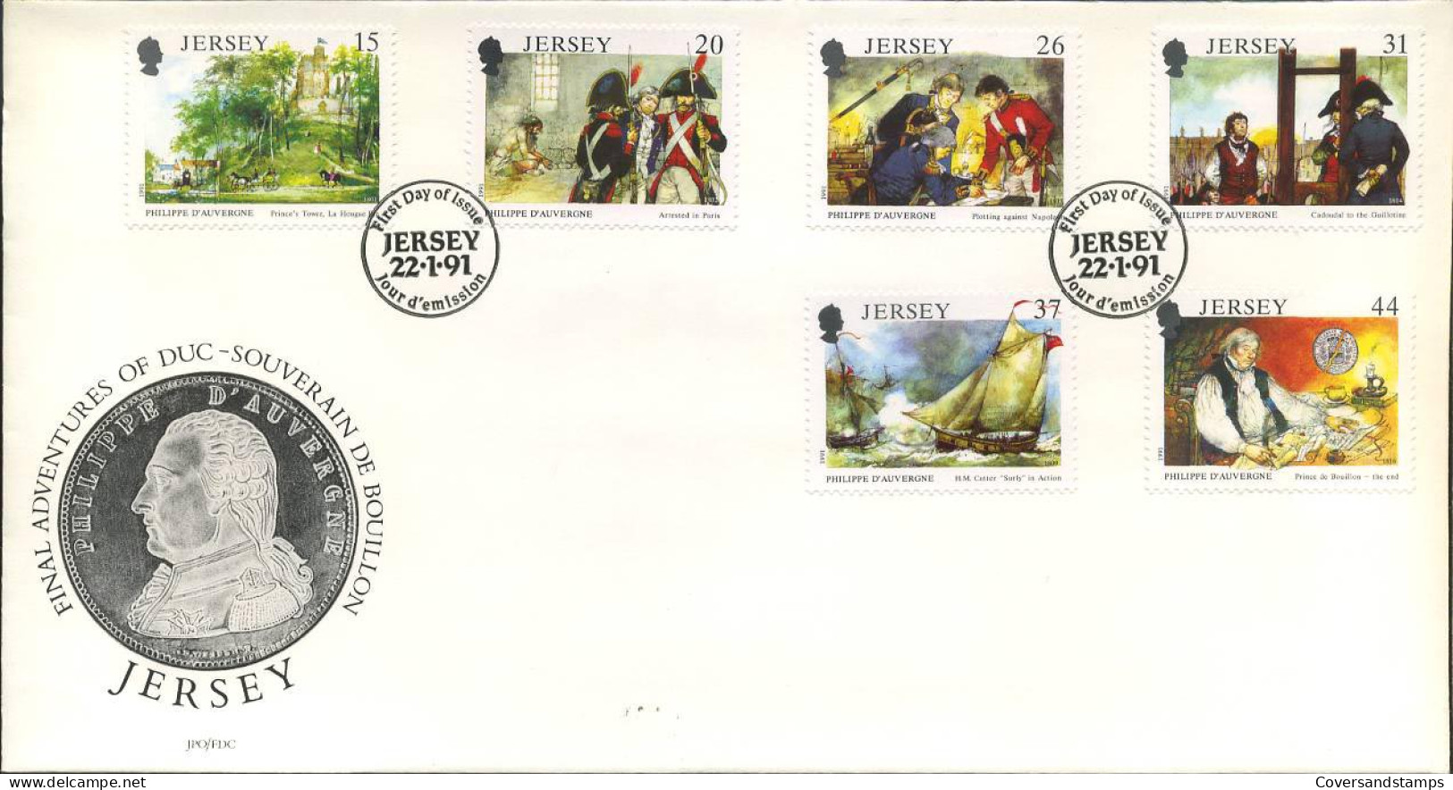 Jersey - Philippe D'Auvergne - FDC -  - Jersey