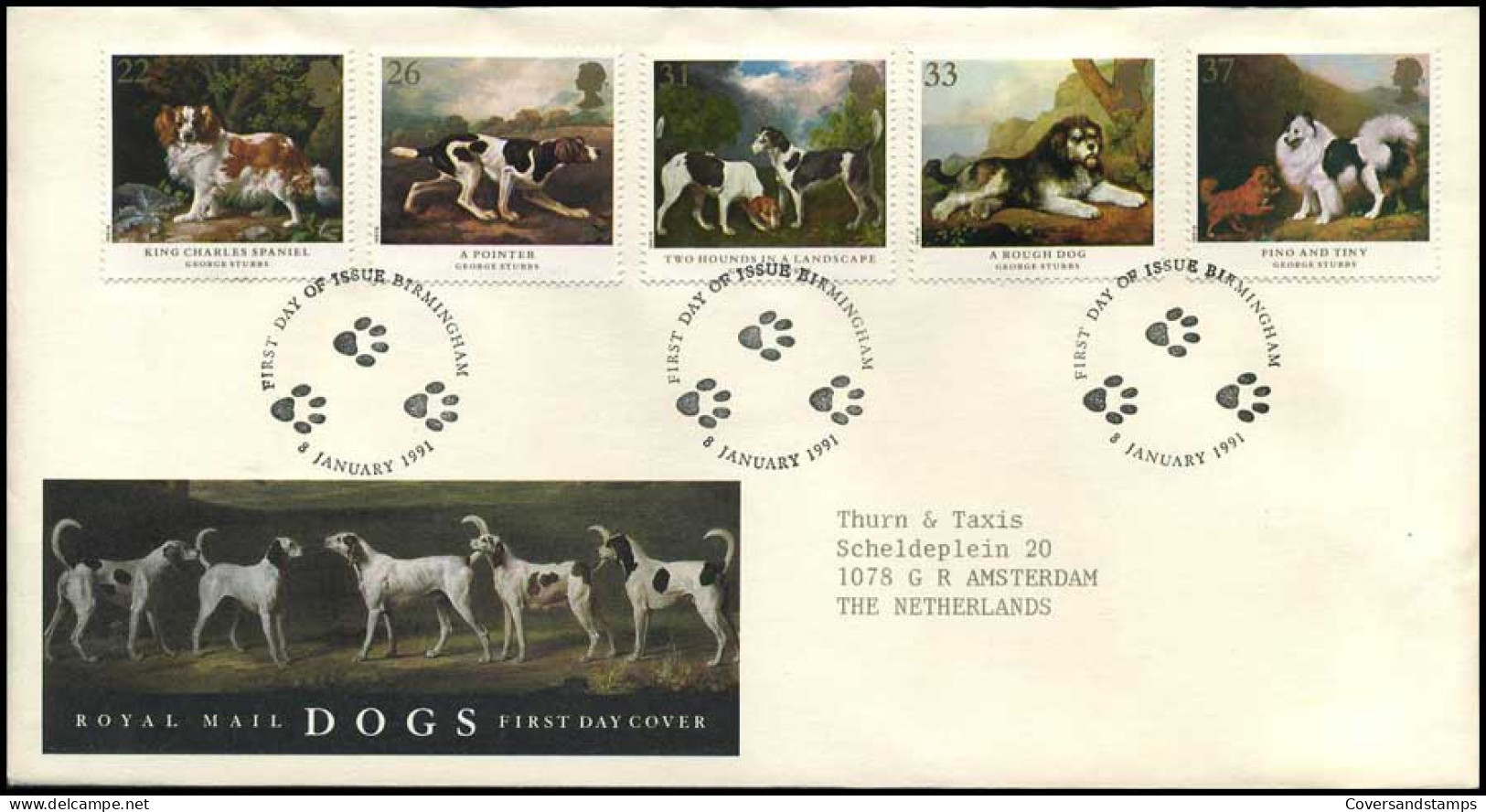 United Kingdom - Dogs - FDC -  - 1991-2000 Dezimalausgaben