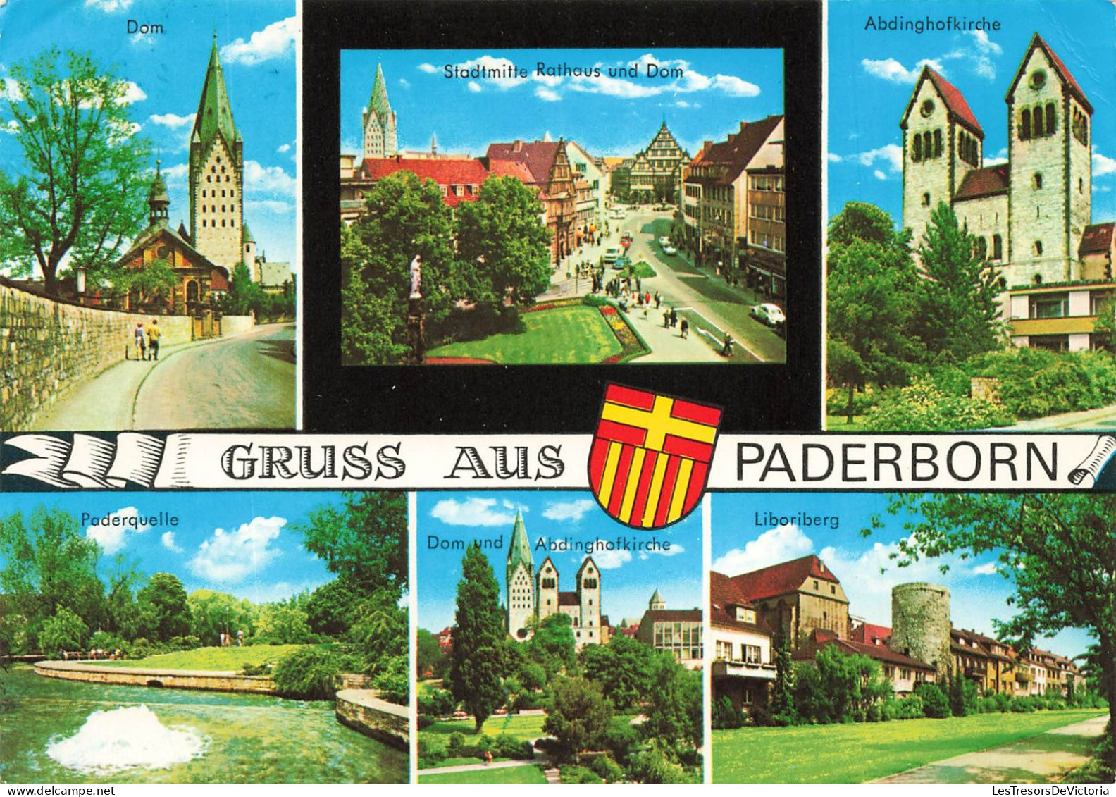 ALLEMAGNE - Paderborn - Gruss Aus Paderborn - Dom - Abdinghofkirche - Mutlivues - Carte Postale - Paderborn