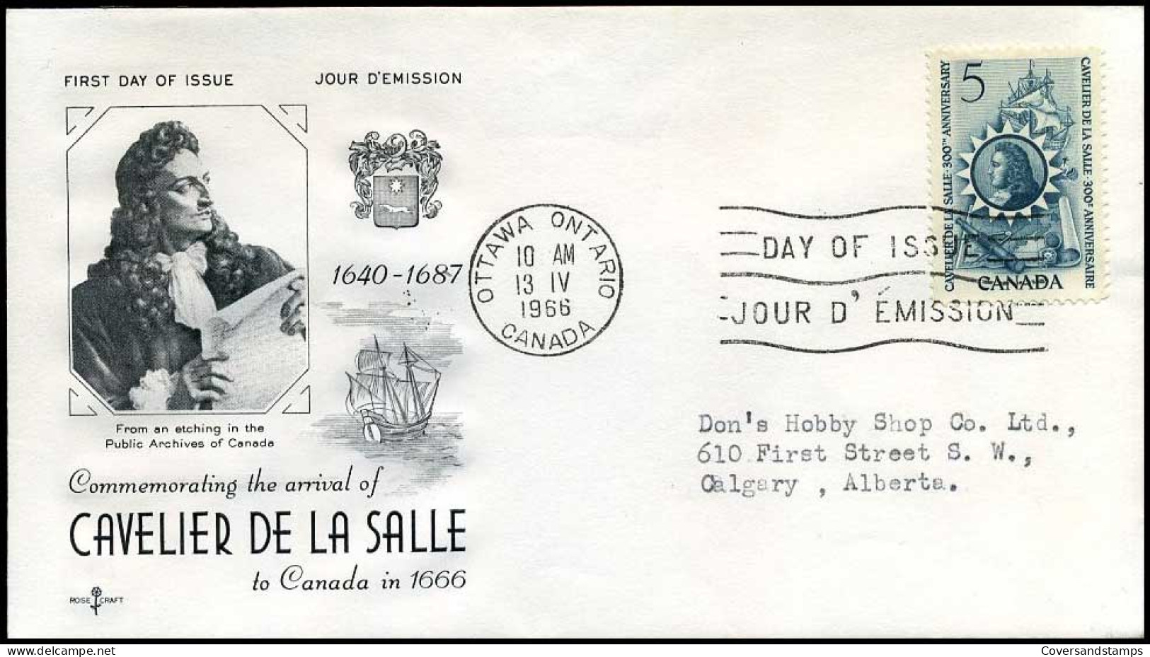 Canada - FDC - Commemorating The Arrival Of Cavelier De La Salle - 1961-1970